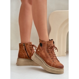 Bottines En Daim Sur Plateforme Massive Maciejka 06309-29 Marron brun 3