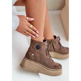 Bottines en Daim à Plateforme Massive Maciejka 06309-02 Marron Foncé brun 7