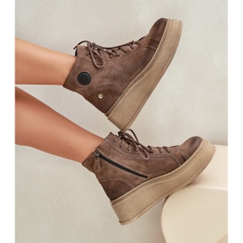 Bottines en Daim à Plateforme Massive Maciejka 06309-02 Marron Foncé brun 6