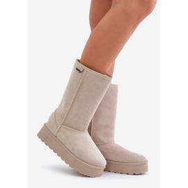 Bottes de neige hautes à plateforme Big Star OO274894 Beige clair 1