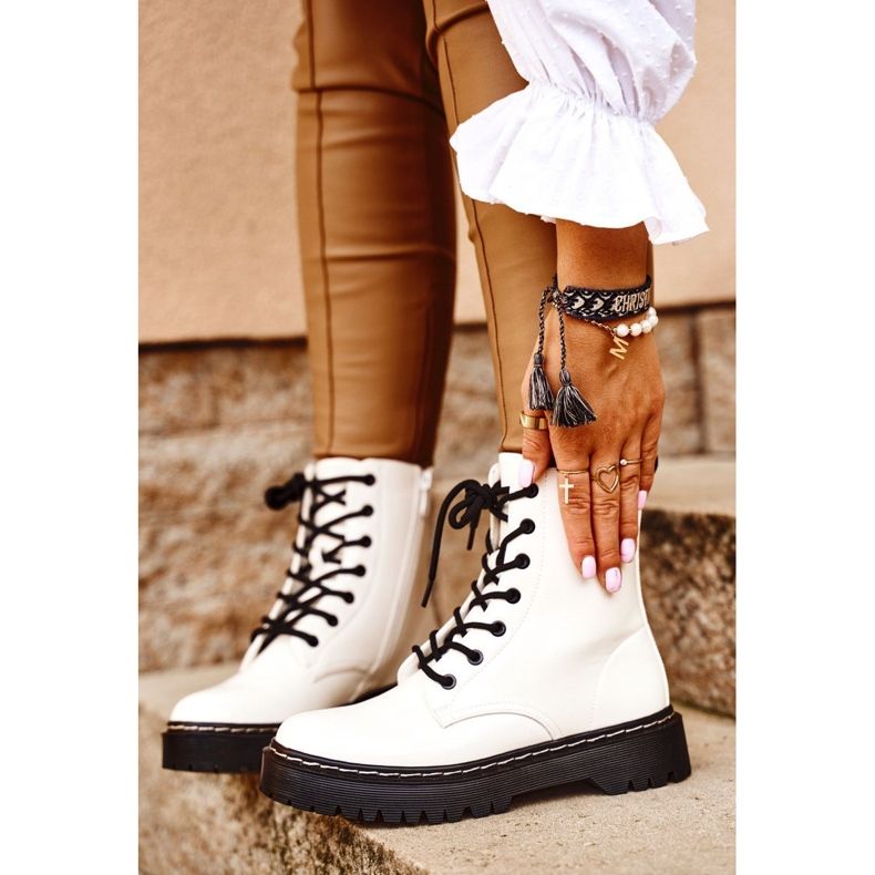 S.Barski Bottes Femme Blanc Kognito blanche 1