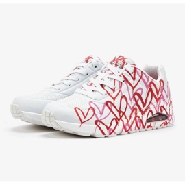 Chaussures Skechers X Jgoldcrown Uno-Spread The Love W 155507-WRPK blanche 1