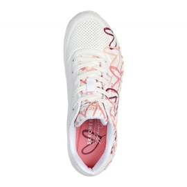 Chaussures Skechers Uno Spread The Love 155507-WCRL blanc 1