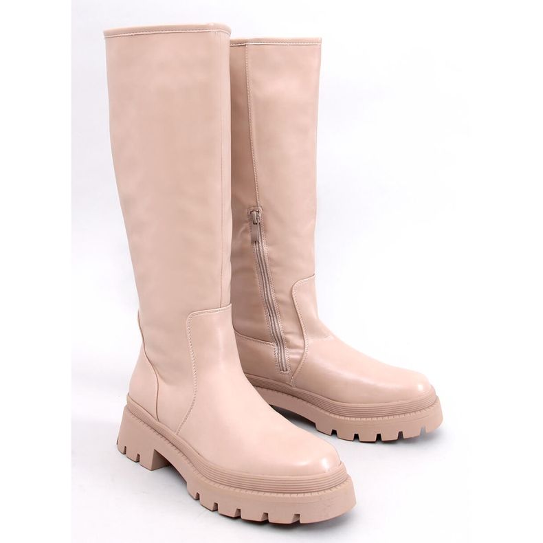 Boots Dillard Beige à semelle épaisse 1