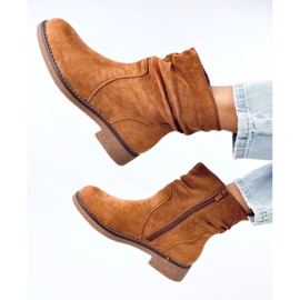 Bottines à volants Bracy Camel brun 5