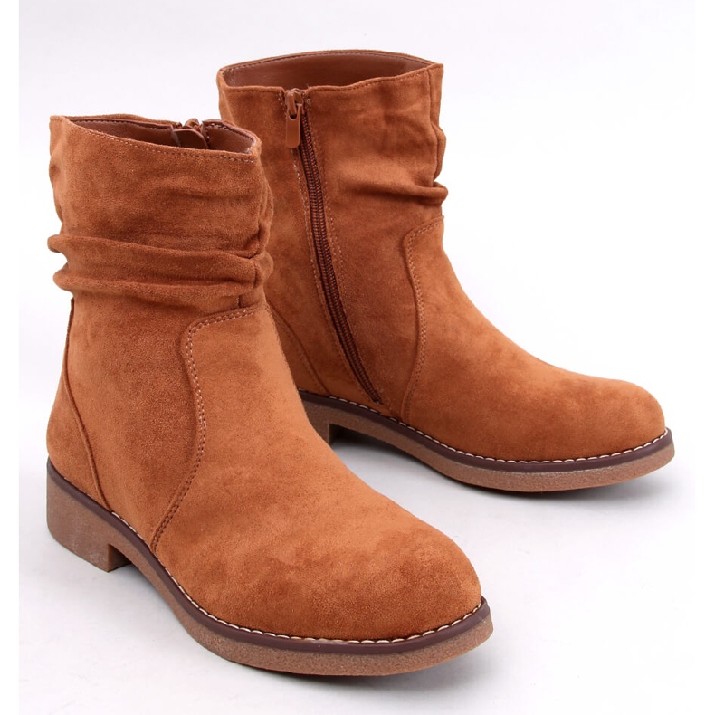 Bottines à volants Bracy Camel brun 1