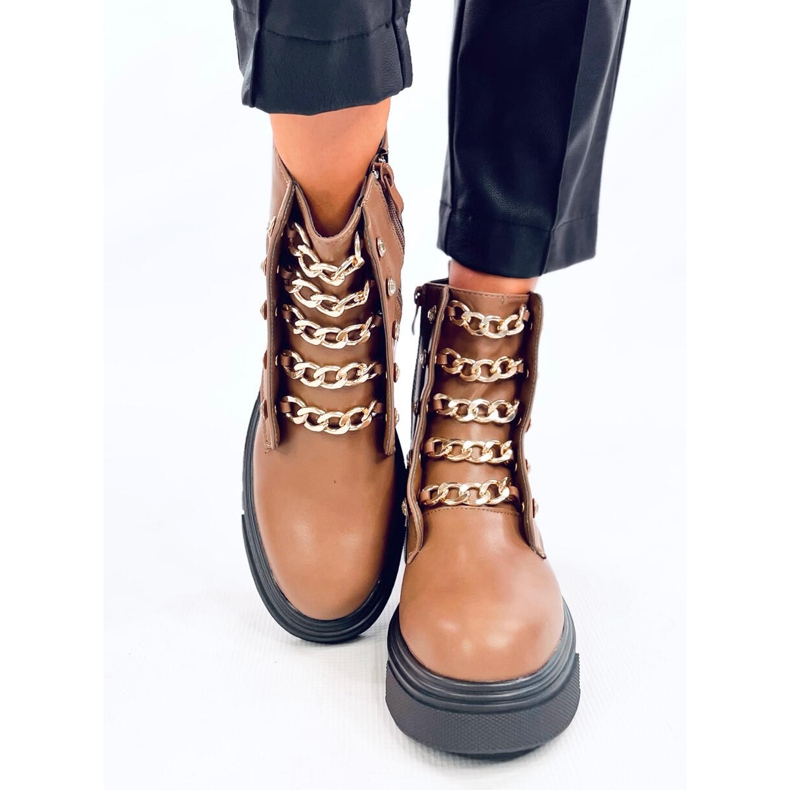 Bottes militaires Lopez Taupe brun 1