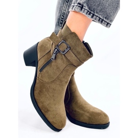 Bottines classiques à talons hauts par Irving Green vert 3