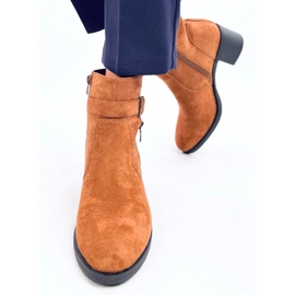 Bottines à talons hauts classiques Irving Camel brun 2