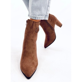 Mahoni Bottines en daim kaki brun 5