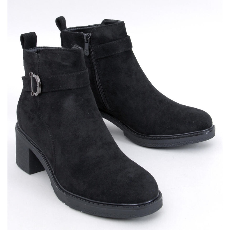 Duncans Bottines noires à talons bas 1