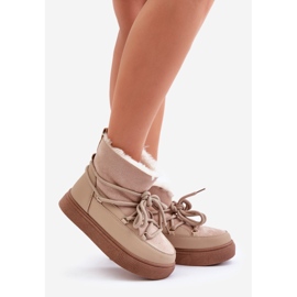 Bottes de neige à plateforme pour femme, doublées de fourrure, beige Aziara 1 Bottes de neige à plateforme pour femme, doublées de fourrure, beige Aziara 1