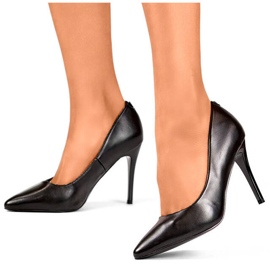 Escarpins à talons hauts pour femmes, noirs FL59B le noir 1