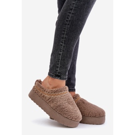 Bottes de neige à plateforme avec fourrure, type peau de mouton, beige foncé Mesirra 1 Bottes de neige à plateforme avec fourrure, type peau de mouton, beige foncé Mesirra 1