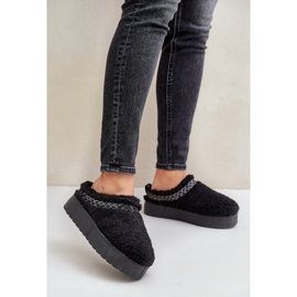 Bottes de neige à plateforme en peau de mouton Mesirra noires avec fourrure le noir 2