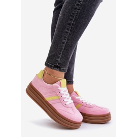 Baskets Plateforme Femme Rose Dravinnia 1
