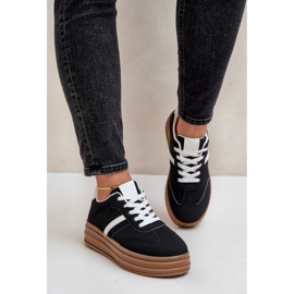 Baskets Plateforme Femme Noir Dravinnia 2