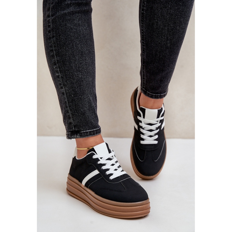 Baskets Plateforme Femme Noir Dravinnia le noir 2