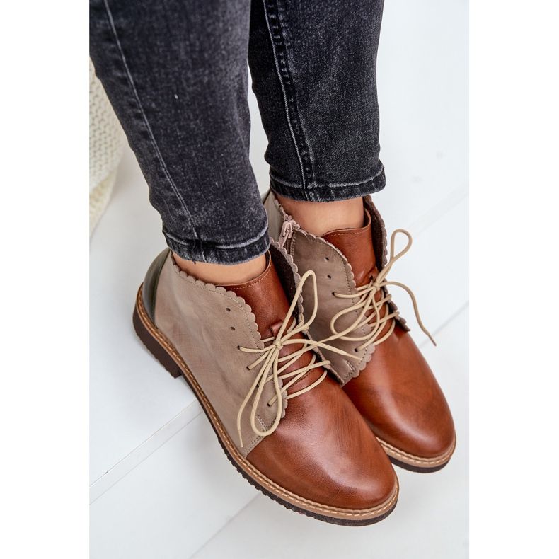 S.Barski Bottes plates en cuir isolées marron Moreto brun 2