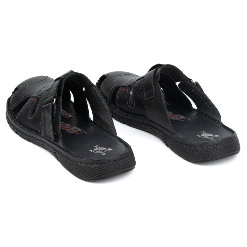 Chaussons cuir homme KAMPOL Polskie stogie 221KAM noir 3