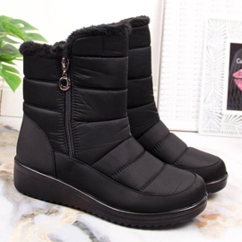 Bottes de neige isolées avec une fermeture éclair NEWS W EVE377A noir le noir 1 Bottes de neige isolées avec une fermeture éclair NEWS W EVE377A noir le noir 1