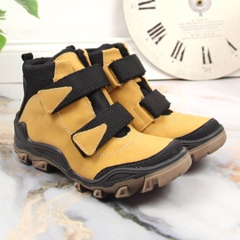 Kornecki Jr KOR6394E bottes isolées camel avec Velcro jaune 2