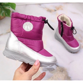 Bottes de neige isolées Kornecki Jr KOR6896A fuchsia rose 1