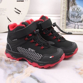 Bottes de neige imperméables à velcro American Club Jr.AM904B le noir 1