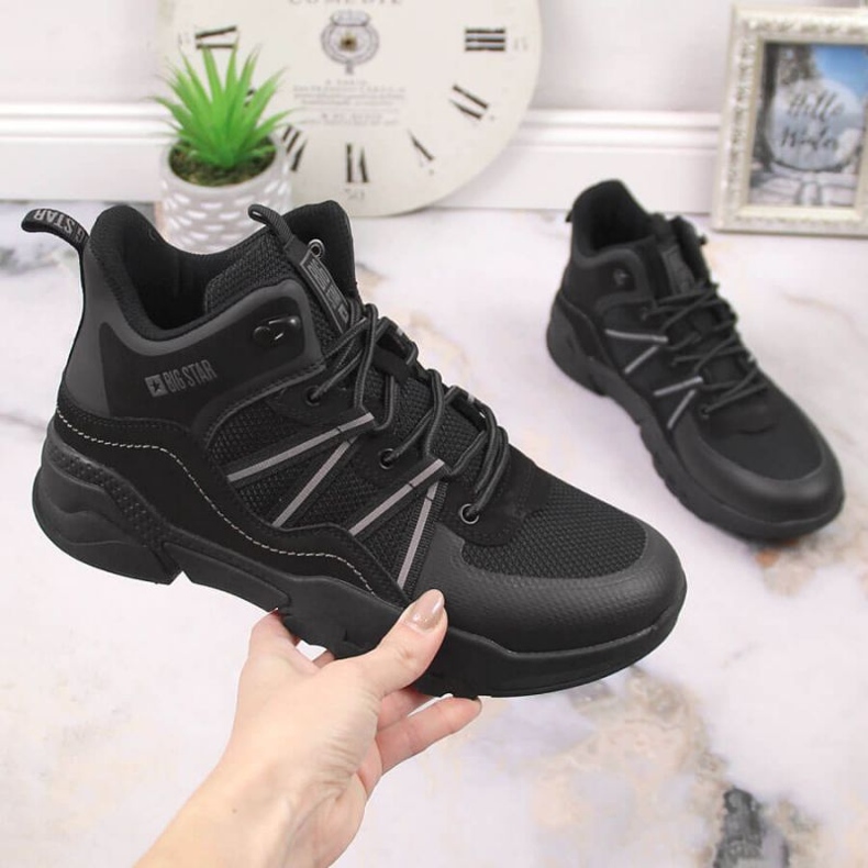 Chaussures de sport hautes Big Star INT1784 noir 1
