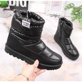 Bottes de neige métalliques de Potocki W WOL119A le noir 1