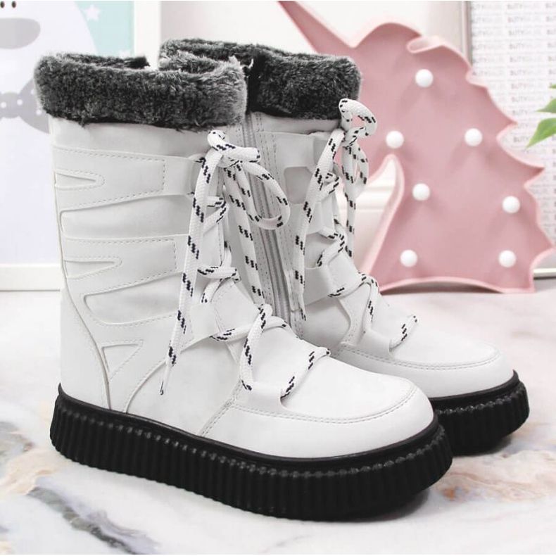 Bottes en fourrure Potocki Jr. WOL123B blanc 1