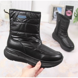 Bottes de sports d'hiver avec fermeture éclair Filippo W PAW396B le noir 1