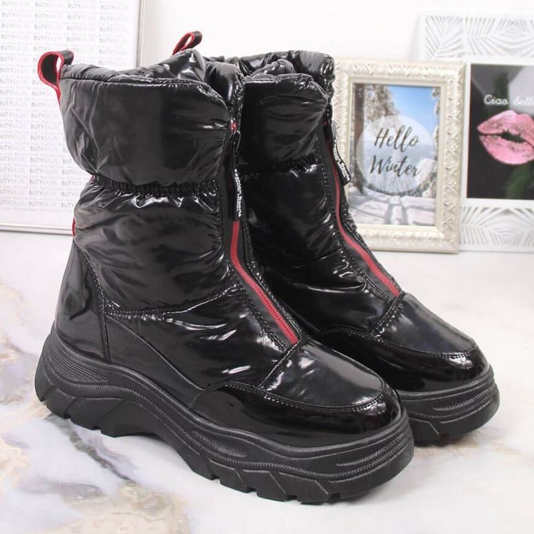 Bottes de neige sur la plate-forme isolée Filippo W PAW401A le noir 1