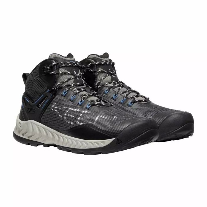 Chaussures KEEN Nxis Evo Mid Wp MAGNET/BRIGHT Cobalt KE-1026108 noir 1