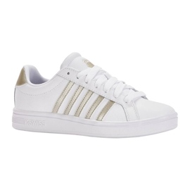 Chaussures K-Swiss Court Tiebreak 97011-183-M blanche 1 Chaussures K-Swiss Court Tiebreak 97011-183-M blanche 1