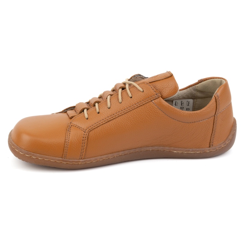 Olivier Chaussures minimalistes en cuir pieds nus pour femmes 1242 rouge orange 1