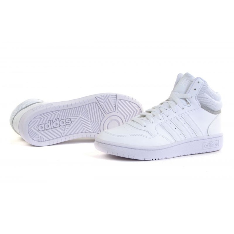 Chaussures Adidas Hoops Mid 3.0 GW0401 blanc 1