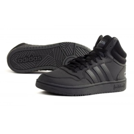 Chaussures Adidas Hoops 3.0 Mid GV6683 le noir 1 Chaussures Adidas Hoops 3.0 Mid GV6683 le noir 1