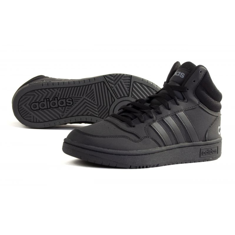 Chaussures Adidas Hoops 3.0 Mid GV6683 noir 1