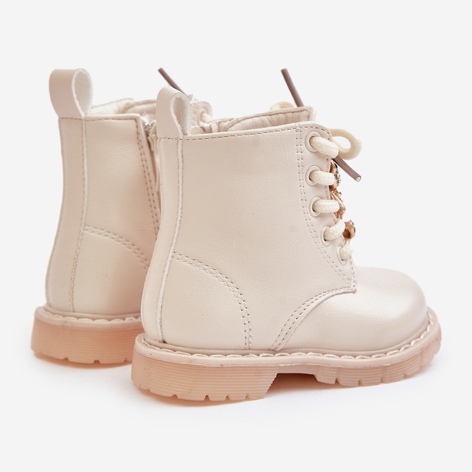 Bottines isolées pour enfants avec ours en peluche et fermeture éclair, Beige Enchanta 2 Bottines isolées pour enfants avec ours en peluche et fermeture éclair, Beige Enchanta 2