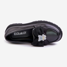 Vinceza Mocassins Fille En Cuir Écologique Avec Noeud, Noir Avallesa le noir 2