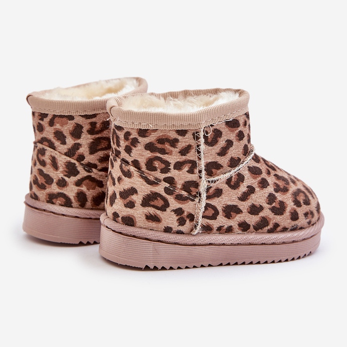 Bottes de neige isolées pour enfants à motif léopard beige Nallita 2