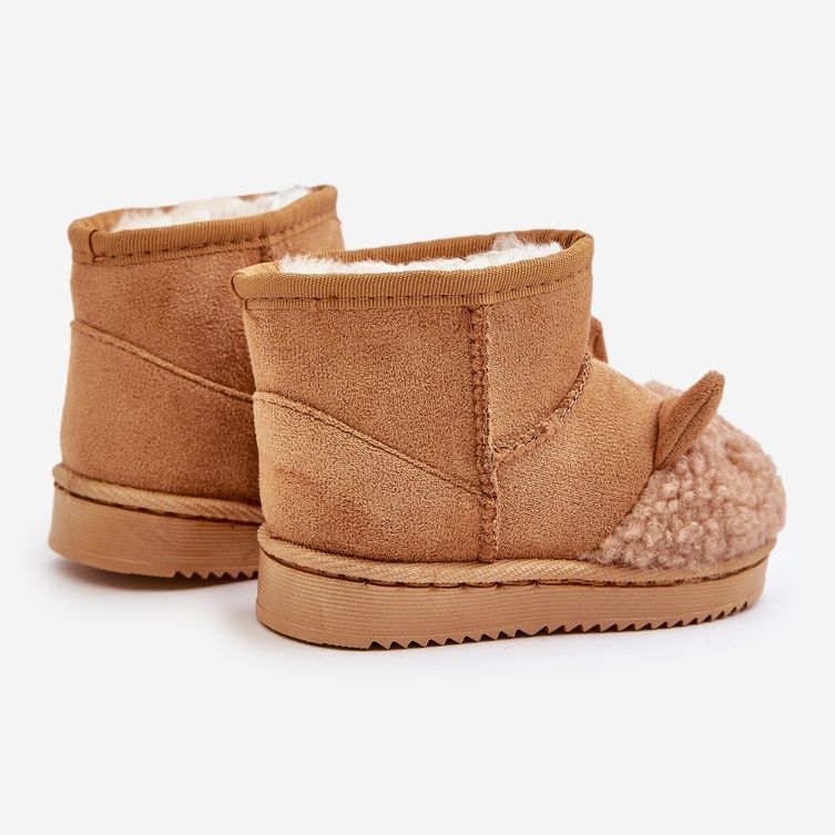 Bottes de neige isolées pour enfants Lamy Camel Esandira beige 2