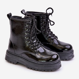 Bottes Vernies Isolantes Fille Avec Fermeture Éclair Noir Novita 1