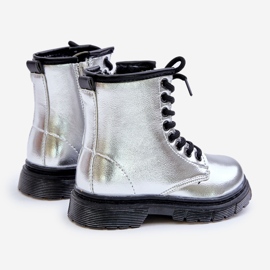 Bottes isolées pour filles, argent verni, avec fermeture éclair, Novita 2