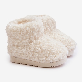 Bottes de neige enfant avec fourrure, peau de mouton beige clair Mevael 1