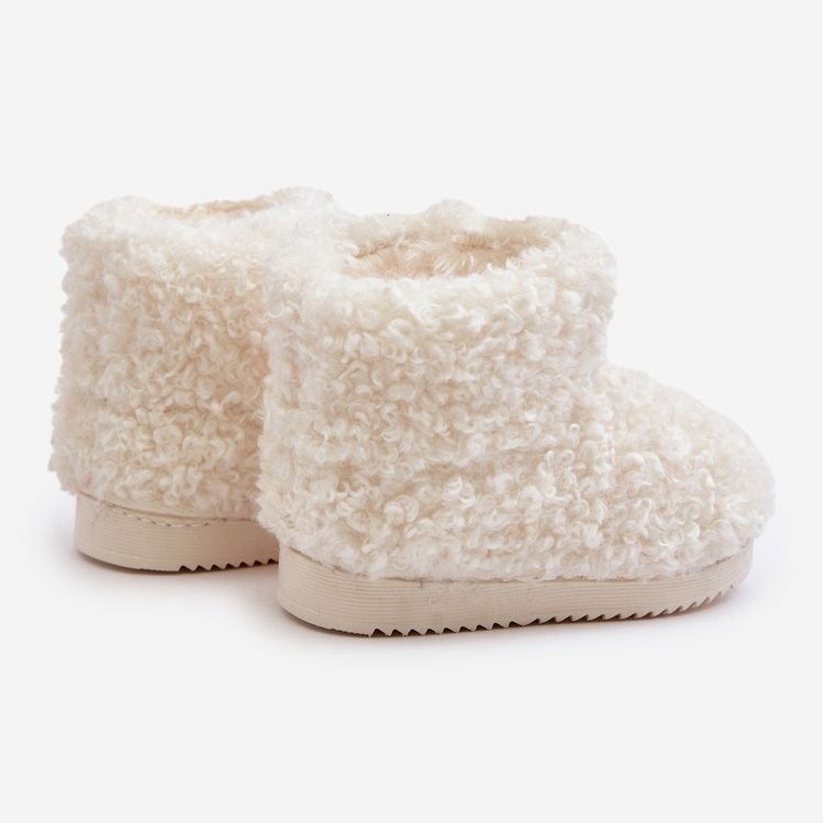 Bottes de neige enfant avec fourrure, peau de mouton beige clair Mevael 2