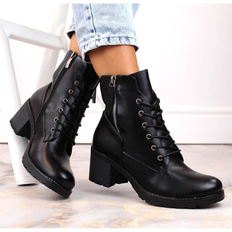 Potocki W WOL177A bottines à talons hauts et plateforme, noir le noir 2