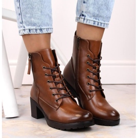 Bottines à talons hauts et plateforme Potocki W WOL177B camel brun 7