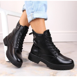 Potocki W WOL181A bottines à lacets et fermeture éclair, noir le noir 2
